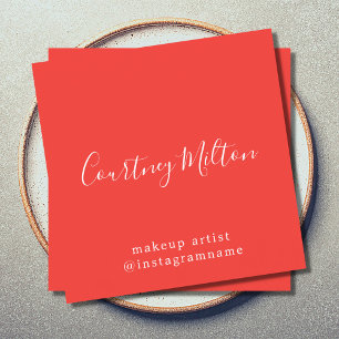 Carte De Visite Carré Artiste maquillage moderne et élégant