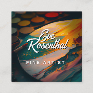 Carte De Visite Carré Artiste   Professionnel