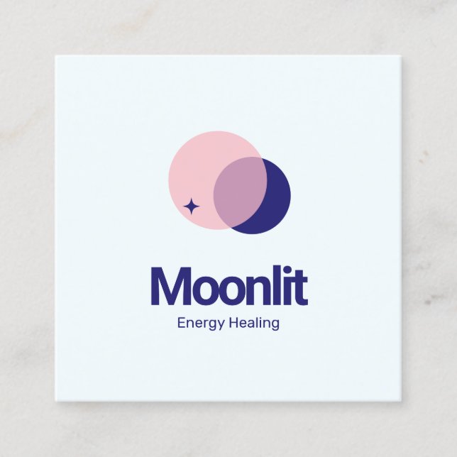 Carte De Visite Carré Astrologie céleste de la Lune moderne (Devant)