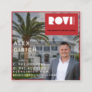 Carte De Visite Carré Au-delà de l'immobilier