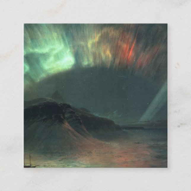 Carte De Visite Carré Aurora Borealis par l'église Frederic Edwin (Devant)