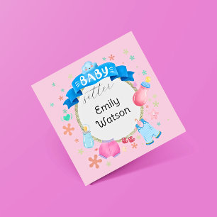Carte De Visite Carré Baby Banner Festival Cercle Babysitter