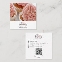 Bakery Monogram Logo Photo QR Busines