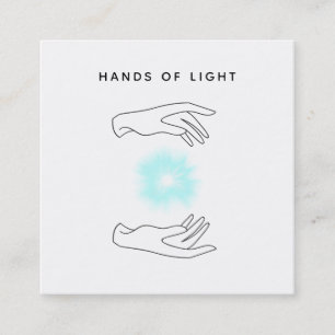 Carte De Visite Carré *~* Bal Energy Hands + Reiki Light Heure