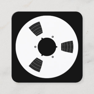 Carte De Visite Carré Bande audio - Blancs en noir