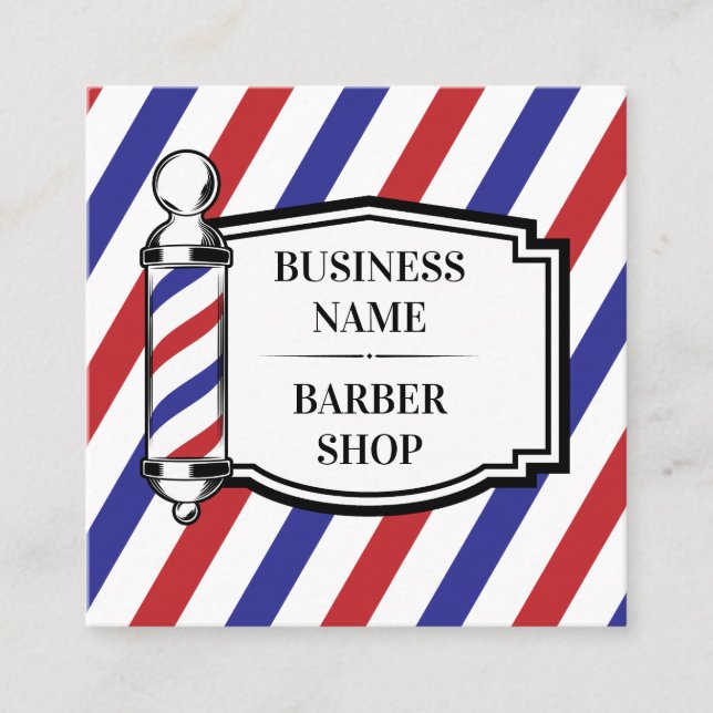 Carte De Visite Carré Barber Shop (Devant)