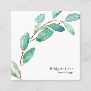 Carte De Visite Carré Bayou Botanical   Sage