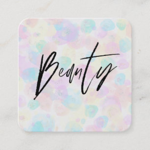 Carte De Visite Carré *~* BEAUTÉ Moderne coloré Pastel Arc-en-ciel Abstr
