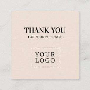Carte De Visite Carré Beige Simple Modern