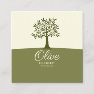 Carte De Visite Carré Bel olivier avec le fruit