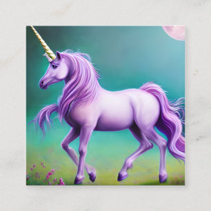 Carte De Visite Carré Belle Unicorn Horse Graphic
