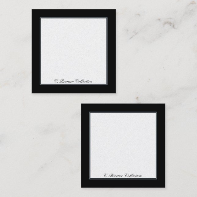 Carte De Visite Carré Blank Display Cards for Collections  (Devant / Derrière)