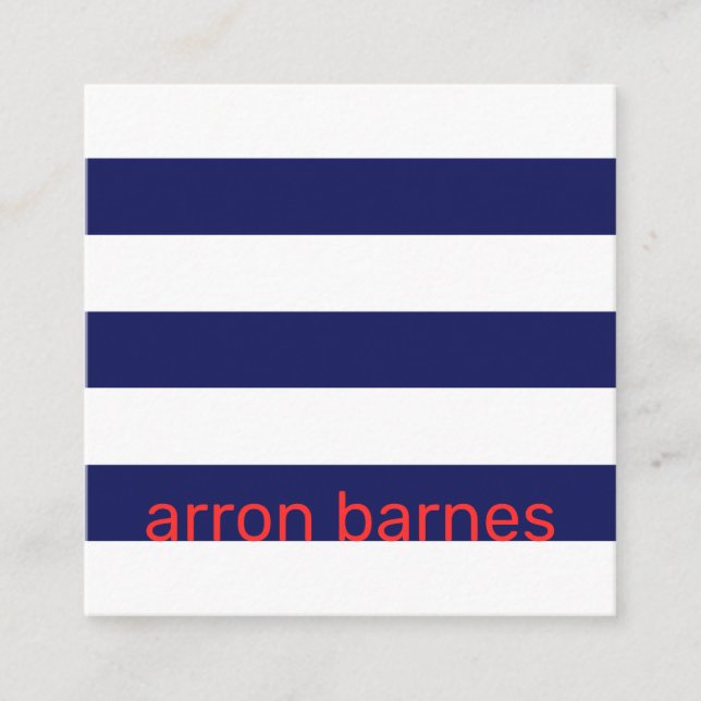 Carte De Visite Carré Bleu de marine marine moderne (Devant)