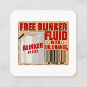 Carte De Visite Carré Blinker Fluid Idiot Gag chemise cadeau pour Mechan