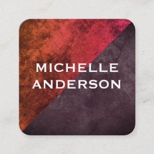 Carte De Visite Carré Blocs de couleurs rustiques modernes