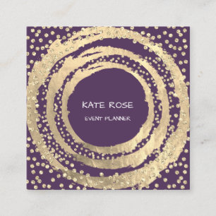 Carte De Visite Carré Blogueur de mode Purple, musicien de l'organisateu