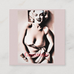 Carte De Visite Carré Blonde vintage Thunder_Cove