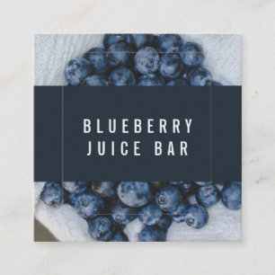 Carte De Visite Carré Blueberry Carré Logo Cadre moderne