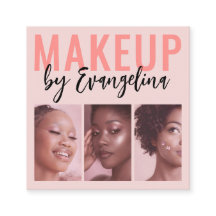 Blush Pink Script 3 Photo Makeup