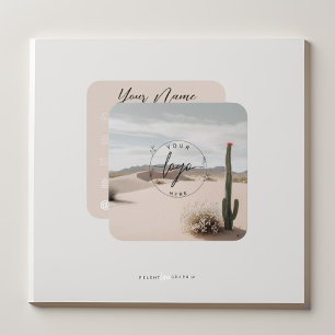 Carte De Visite Carré Boho   Gris souris   Esthétique