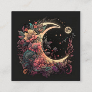 Carte De Visite Carré Boho Moon
