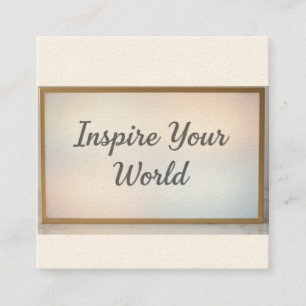 Carte De Visite Carré Boîte lumineuse motivationnelle – Inspirez votre m