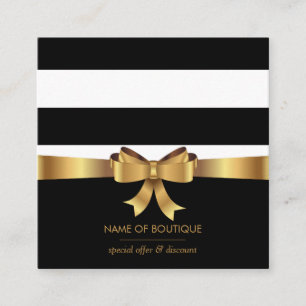 Carte De Visite Carré Bon de remise de boutique du carré   d'arc d'or