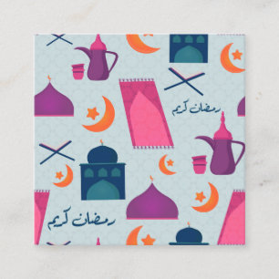 Carte De Visite Carré Bon Motif du Ramadan