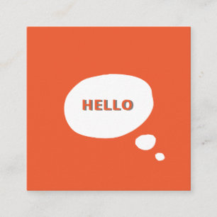Carte De Visite Carré Bonjour- Voix Bubble affaires moderne, minimaliste