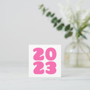 Carte De Visite Carré Bonne année 2023 - Nouvel an 2023