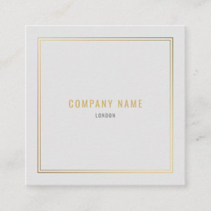 Carte De Visite Carré Bordure d'effet or