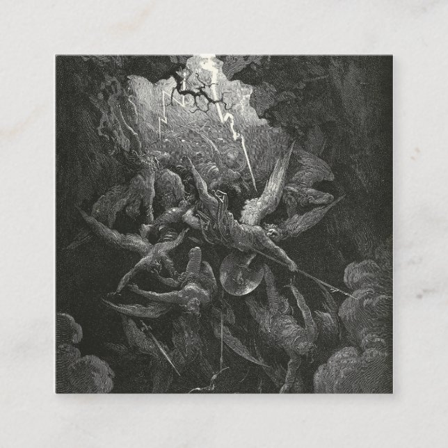 Carte De Visite Carré Bouche De L'Enfer Par Gustave Dore (Devant)