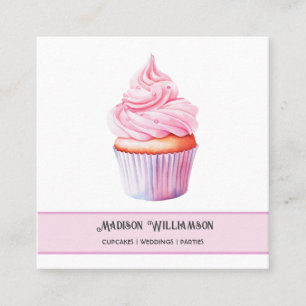 Carte De Visite Carré Boulangerie Cupcake   Traiteur Chef Boulanger Code
