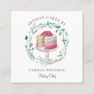 Carte De Visite Carré boulangerie pâtisserie chef Baker Carré Carte de v