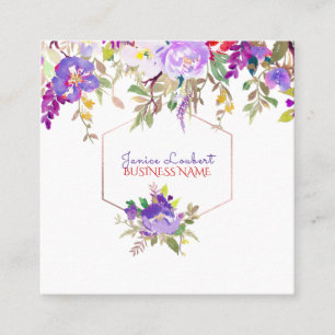 Carte De Visite Carré Bouquet PixDezines Floral Aquarelle/Printemps