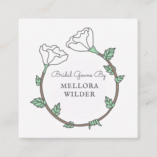 Carte De Visite Carré Boutique Bride Gown (Devant)