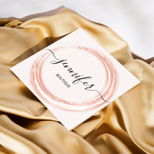 Carte De Visite Carré Boutique professionnelle Beauty Rose White