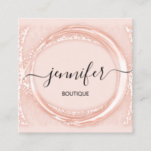 Carte De Visite Carré Boutique Professionnelle Boutique Beauté Rose Blus