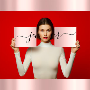 Carte De Visite Carré Boutique Professionnelle Lits Vip Rose Rose