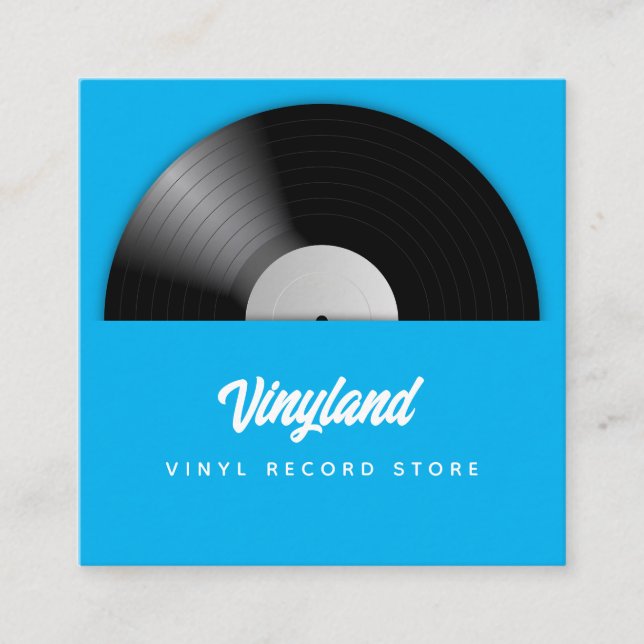 Carte De Visite Carré Boutique vinyle (Devant)