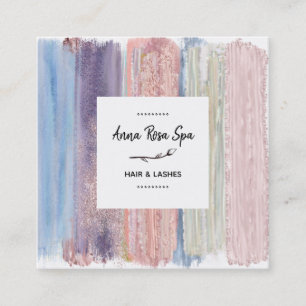 Carte De Visite Carré *~* Brush Splash Gold Parties scintillant Bud