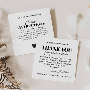 Carte De Visite Carré Budget Merci - Instruction en soins cardiaques