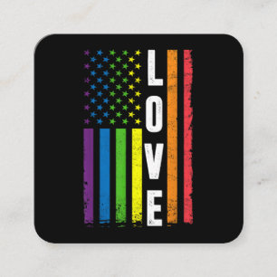 Carte De Visite Carré Cadeaux gay pride Hommes Femmes LGBT Arc-en-ciel D