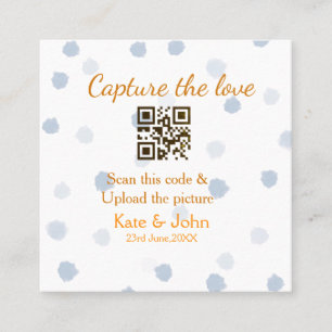 Carte De Visite Carré Capturer l'amour ajouter QR numérisation télécharg