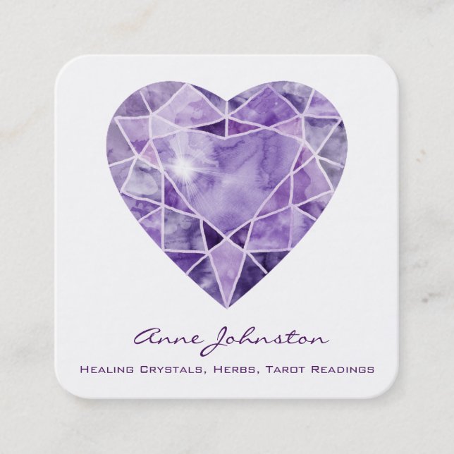 Carte de visite Carré cardiaque Amethyst (Devant)