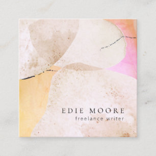 Carte De Visite Carré Carré artistique Abstrait aquarelle