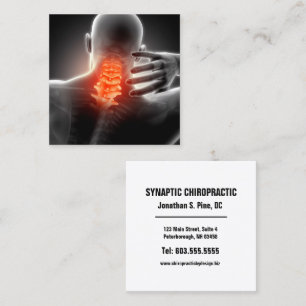 Carte De Visite Carré Carré de la chiropratique en photo graphique de la