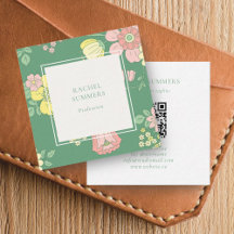 Carré floral Boho moderne QR