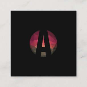 Carte De Visite Carré Carré moderne couleurs sombres design tendance aff