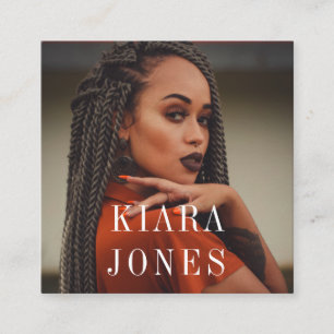 Carte De Visite Carré Carré photo professionnel minimaliste moderne